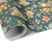 Schattige tegelthee party inpakpapier (Rol Hoek)