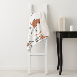 Schattige tekendieren sherpa deken