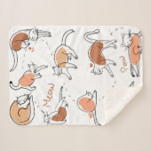 Schattige tekendieren sherpa deken (Voorkant (horizontaal))