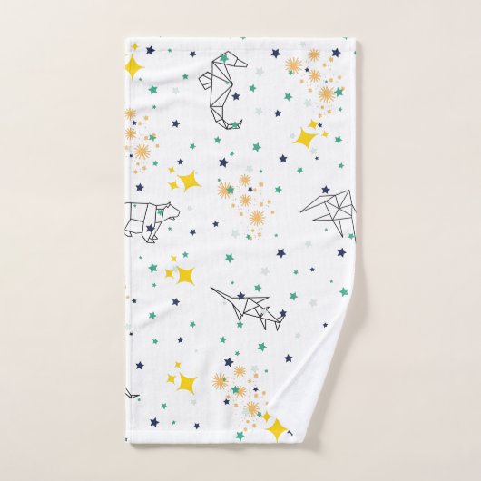 Schattige tekendieren sterren witte kinderen bad handdoek (Handdoek)