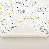 Schattige tekendieren sterren witte kinderen sherpa deken (3/4)