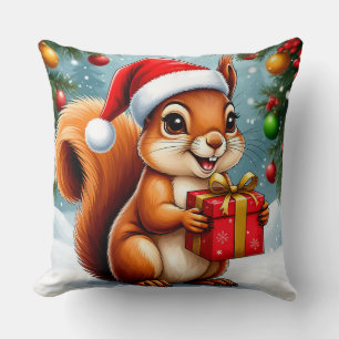 Schattige tekenfilm eekhoorn kussen