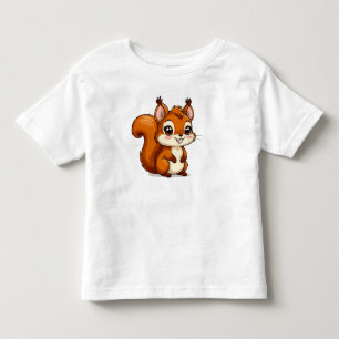 Schattige Tekenfilm Eekhoorn met Grote Ogen Kinder Shirts