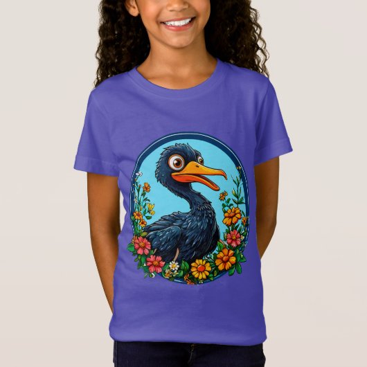Schattige tekenfilm eend t-shirt (Voorkant)