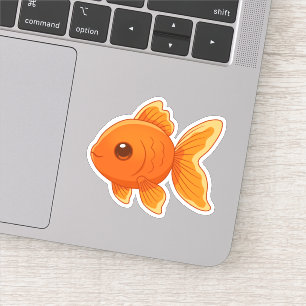 Schattige Tekenfilm Goudvis Sticker