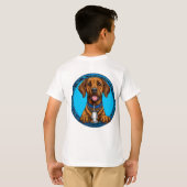 Schattige Tekenfilm Hond T-shirt (Achterkant volledig)