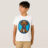 Schattige Tekenfilm Hond T-shirt (Voorkant volledig)