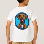 Schattige Tekenfilm Hond T-shirt (Achterkant)
