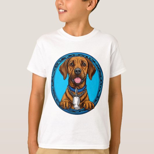 Schattige Tekenfilm Hond T-shirt (Voorkant)