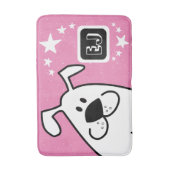 Schattige tekenfilm hondenmonogram badmat (Voorkant Verticaal)