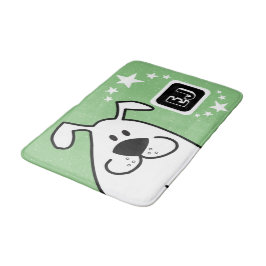 Schattige tekenfilm hondenmonogram badmat