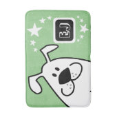 Schattige tekenfilm hondenmonogram badmat (Voorkant Verticaal)