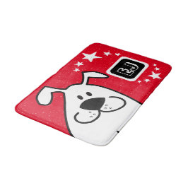 Schattige tekenfilm hondenmonogram badmat