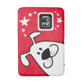 Schattige tekenfilm hondenmonogram badmat (Voorkant Verticaal)