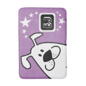 Schattige tekenfilm hondenmonogram badmat (Voorkant Verticaal)