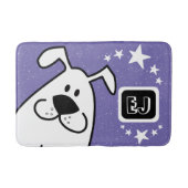 Schattige tekenfilm hondenmonogram badmat (Voorkant)