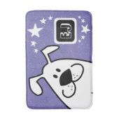 Schattige tekenfilm hondenmonogram badmat (Voorkant Verticaal)