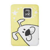 Schattige tekenfilm hondenmonogram badmat (Voorkant Verticaal)