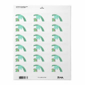 Schattige tekenfilm olifant etiket (Full Sheet)