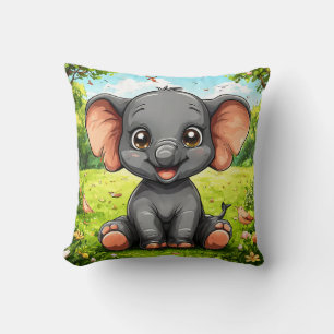Schattige Tekenfilm Olifant Kussen
