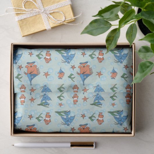 Schattige Tekenfilm Vis Tissuepapier (Geschenk)