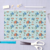 Schattige Tekenfilm Vis Tissuepapier (Craft)