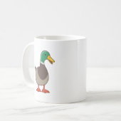 Schattige Tekenfilm Wilde Eend Koffiemok (Voorkant links)