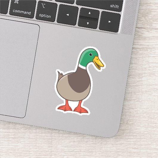 Schattige Tekenfilm Wilde Eend Sticker (Detail)