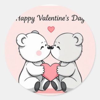 schattige tekenfilmberen  ronde sticker