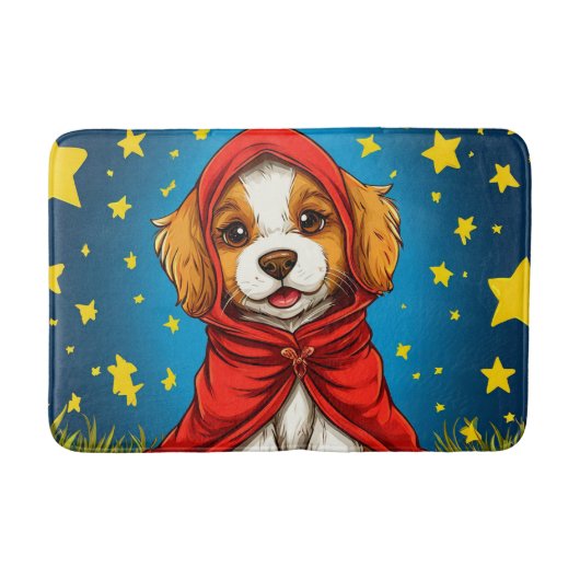 Schattige tekenfilmhond badmat (Voorkant)