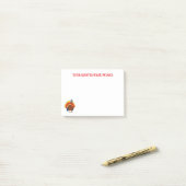 Schattige Tekenfilmkalkoen Post-it® Notes (Op bureau)