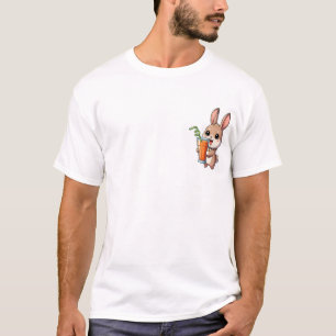 Schattige Tekenfilmkonijn met Vers Sinaasappelsap T-shirt