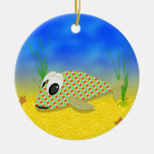 Schattige Tekenfilmvis Keramisch Ornament (Voorkant)