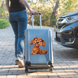 Schattige Tekening Van Teckel Hond Sticker