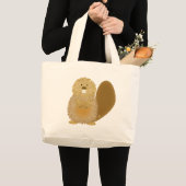 Schattige tekeningen: Beaver Grote Tote Bag (Voorkant (product))