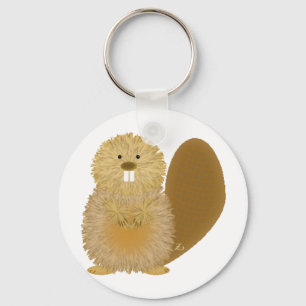 Schattige tekeningen: Beaver Sleutelhanger