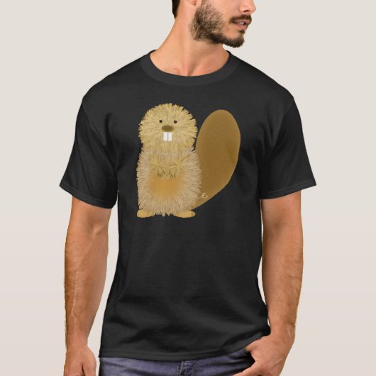 Schattige tekeningen: Beaver T-shirt (Voorkant)