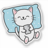 Schattige Tekstkat Sticker (Voorkant)