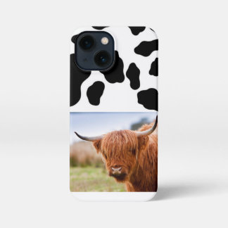 schattige telefoonbehuizing! cowprint-/schouderwet iPhone 13 mini hoesje