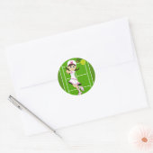 Schattige Tennis Meisje Sticker (Envelop)