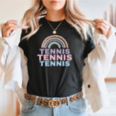 Schattige Tennis Regenboog T-shirt