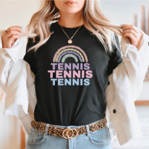 Schattige Tennis Regenboog T-shirt