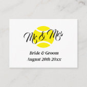 Schattige tennis thema bruiloft behuizing kaart sj (Voorkant)