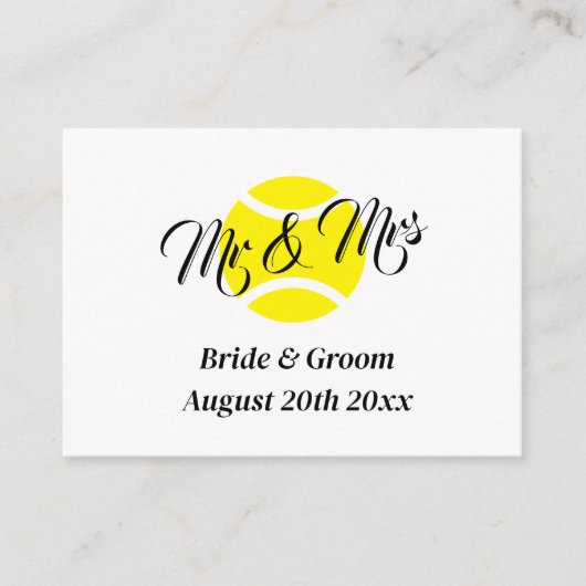 Schattige tennis thema bruiloft behuizing kaart sj (Voorkant)