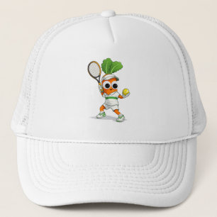 Schattige Tennis Wortel – Grappig Sport Mascotte Trucker Pet
