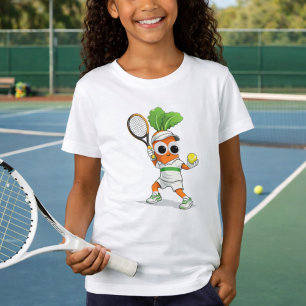 Schattige Tennis Wortel – Grappige Sport Groente T-shirt