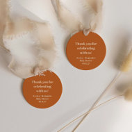 Schattige Terracotta Baby shower Custom Dank u Bedankjes Labels