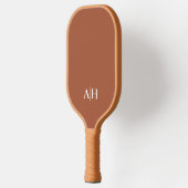Schattige terracotta en wit, modern monogram pickleball paddle (Links)
