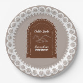 Schattige Terracotta Mexican Cielito Lindo Baby sh Papieren Bordje (Voorkant)