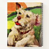 schattige Terriër Print Notitieboek (Achterkant)